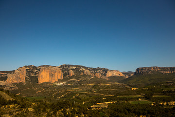 landscape of mountains and blue sky