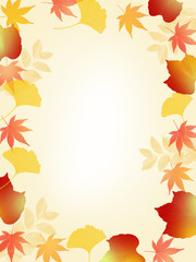 紅葉　秋　和柄　和風　もみじ　楓　日本的　紅葉狩り　フレーム