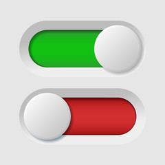 Switch On Off Toggle Button Vector Design