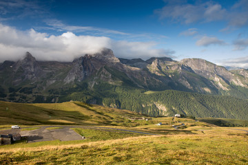 Fototapeta premium landscape of mountains and blue sky