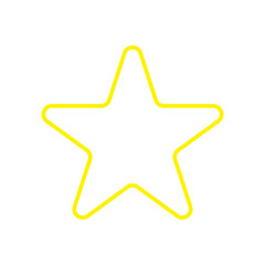 yellow star outline