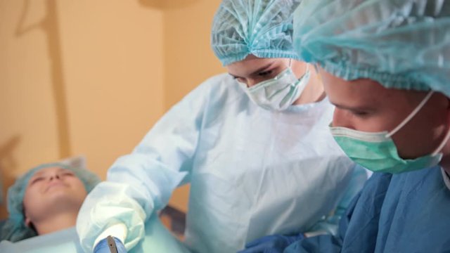 hospital, surgical Department, doctors and nurses do the operation