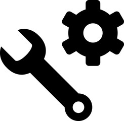 歯車とスパナのアイコン