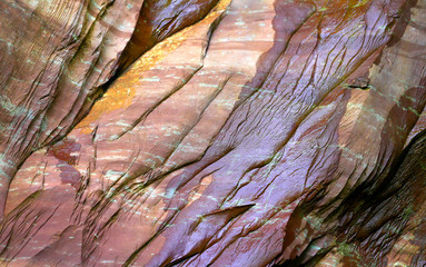 Macro photo fragment texture beautiful brown stones