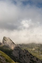 landscape of mountains and blue sky
