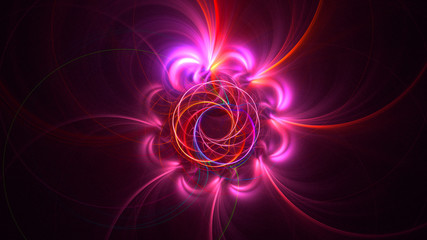 3D rendering abstract technology fractal background