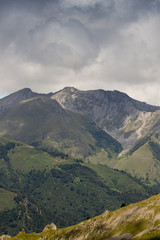 landscape of mountains and blue sky