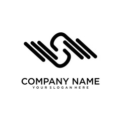 abstract initial letter W logo design template