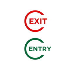 Exit Entry symbol icon vector illustration EPS 10