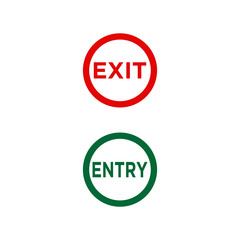 Exit Entry symbol icon vector illustration EPS 10