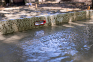 Leveling a cement floor