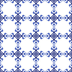 Azulejos portuguese traditional ornamental tile