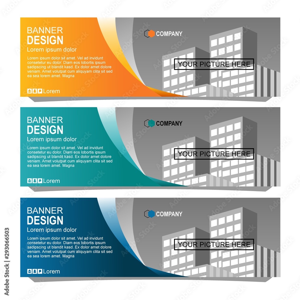 Wall mural Abstract Web banner design background or header Templates.vector design