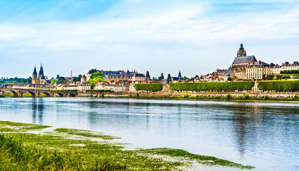 Naklejka premium Landscape of Blois skyline, France