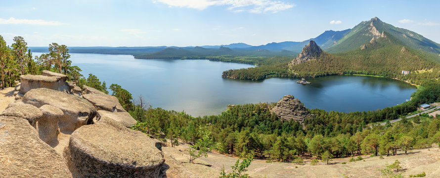 Beautiful Landscape On Mountain Lake Burabay, Borovoye, Kazakhstan