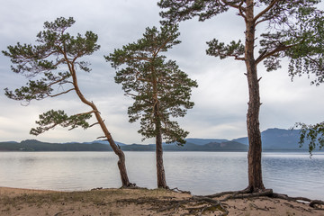 Beautiful landscape on mountain lake Burabay, Borovoye, Kazakhstan