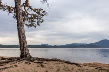 Beautiful landscape on mountain lake Burabay, Borovoye, Kazakhstan