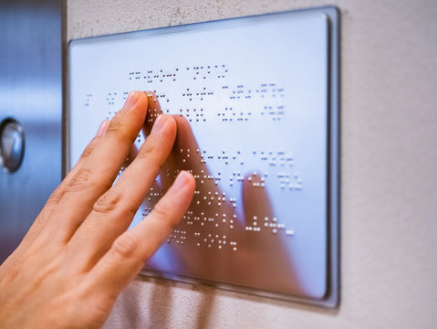 Braille Signage Alphabet Reading Blind Communication On Public Building Signage