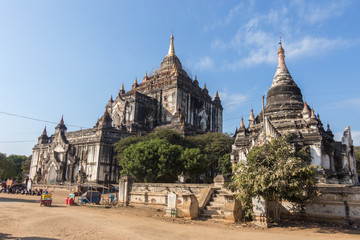 Naklejka premium The ancient Pagan city, Myanmar. It is the world's largest temple complex.