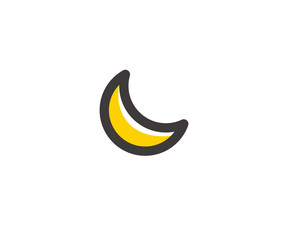Fototapeta na wymiar Moon icon symbol vector