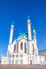 Plakat Kul Sharif mosque on the territory of Kazan Kremlin. Kazan city, Tatarstan republic, Russia