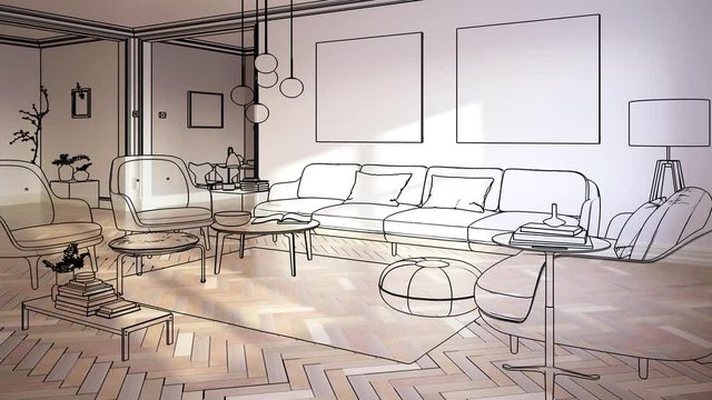 Contemporary Furniture & Decor - loopable 3d visualization
