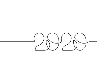 One continuous line drawing 2020