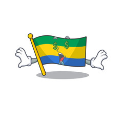 Money eye flag gabon stored in drawer character