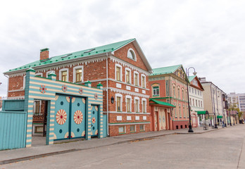 Old Tatar settlement in the Kazan city (Kayuma Nasyri street). Kazan city, Tatarstan Republic, Russia