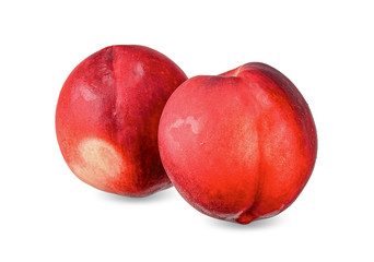 Nectarine isolated on white with clipping path