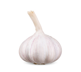Garlic isolated on white clipping path