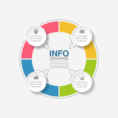 Vector iInfographic template for business, presentations, web design, 4 options.