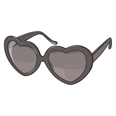 Sunglasses fashion flat sketch template