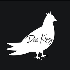 Cute dove, bird, art, vector illustration