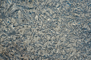 texture of frost pattern on glass