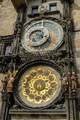 Fototapeta na wymiar Astronomical ancient clock in prague,czech republic, travel destination 