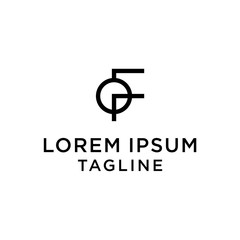 initial letter logo FO, OF logo template