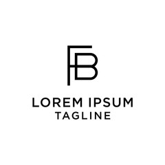 initial letter logo FB, BF logo template