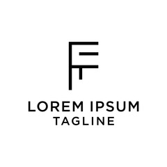 initial letter logo FF logo template