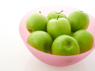 green apples in a bowl
