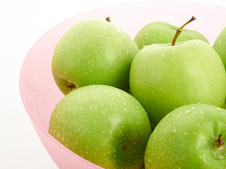 green apples in a bowl