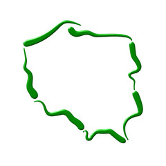 Mapa Polski - kontury © robert6666