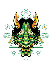 oni mask sacred geometry