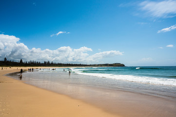 Sand and surf at the beach