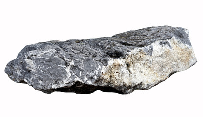 Set of stones white background. Clipping Path