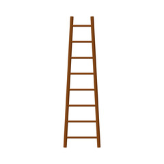 Simple Step Ladder Pushing Forward Vector Illustration