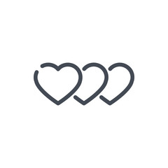 Like heart rating line icon. Consumer review vector outline sign.