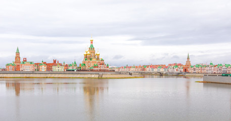 Fototapeta premium Annunciation Cathedral in the city center, Yoshkar-Ola city, Mari El Republic, Russia