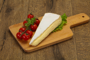Brie cheese triangle served salad