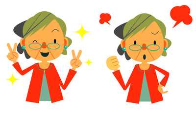 シニア　女性　不満＆満足セット